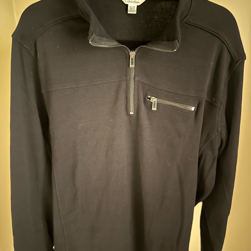 Calvin Klein Men's Dark Zip-Up Sweater